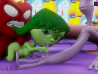 [ Inside Out 2 ] Disgust Threesome Sex with Anger And Fear