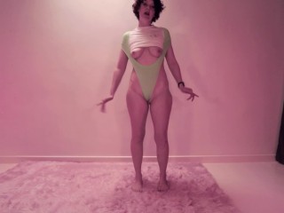 Naughty Jennifer PEW PEW's her Butthole with a Shoulder Wedgie