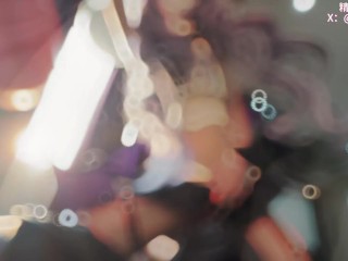 Succubus Keqing cosplay:footjob and blowjob