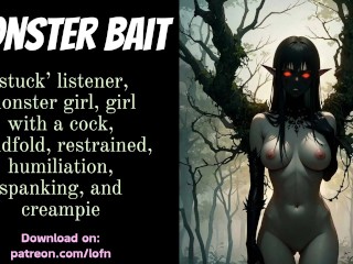 [F4A] Monster Bait - "Stuck" in a Tree Listener Gets Fucked by a Horny Monster Slut