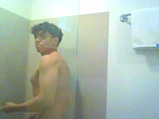Let's pretend I'm your Asian boytoy in the shower. You can touch me anywhere.