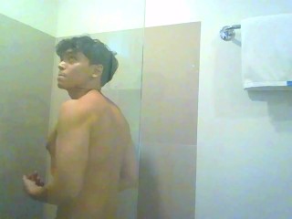 Let's pretend I'm your Asian boytoy in the shower. You can touch me anywhere.