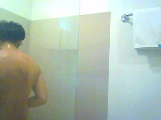 Let's pretend I'm your Asian boytoy in the shower. You can touch me anywhere.