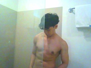 Let's pretend I'm your Asian boytoy in the shower. You can touch me anywhere.