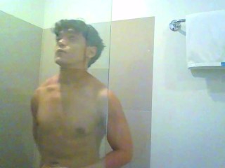 Let's pretend I'm your Asian boytoy in the shower. You can touch me anywhere.