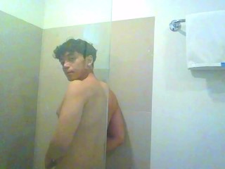 Let's pretend I'm your Asian boytoy in the shower. You can touch me anywhere.