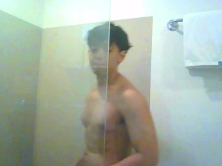 Let's pretend I'm your Asian boytoy in the shower. You can touch me anywhere.