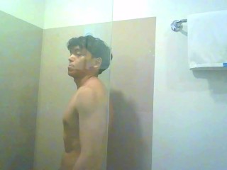 Let's pretend I'm your Asian boytoy in the shower. You can touch me anywhere.