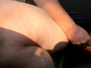 cumming with Sabrina and Alex watching