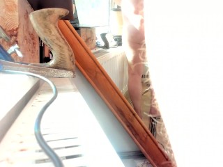 sunbathing and relaxing