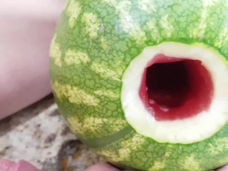 Cute Tgirl Creampies Her Watermelon