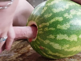 Cute Tgirl Creampies Her Watermelon