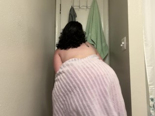 BBW Towel Drop Tease