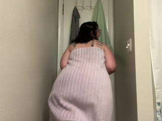BBW Towel Drop Tease