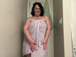 BBW Towel Drop Tease