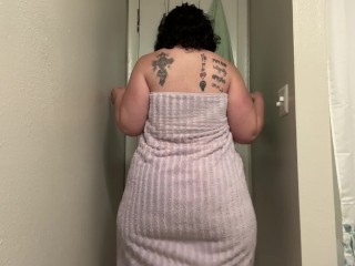 BBW Towel Drop Tease