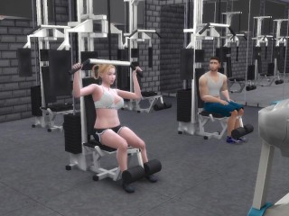 Gym slut get pounded: Sims 4