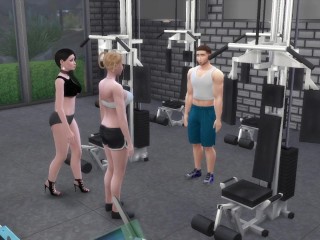 Gym slut get pounded: Sims 4