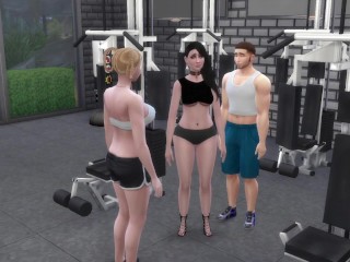 Gym slut get pounded: Sims 4