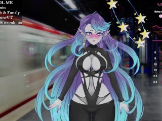 Vtuber is fuck on train station