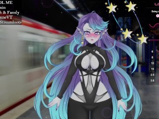 Vtuber is fuck on train station