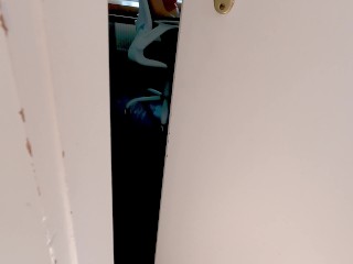 The annoying roommate in her tight shorts asks me to help with the furniture