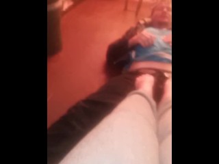 Stacy tramped my cock, footjob me , humiliate me and jhonny cum on her ( cum scene exclusive)