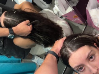 Risky sex - Hard FaceFuck 24yo Beauty in Mass Market Fitting Room - Eye Rolling Oral Creampie