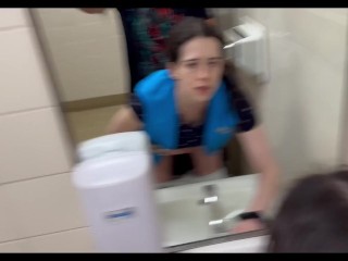Getting fucked in the family bathroom at work