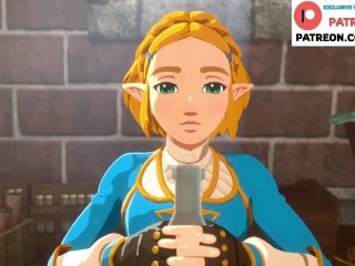 Zelda Do Hot Blowjob In The Laboratory And Getting Creampie | Zelda Hentai 60fps
