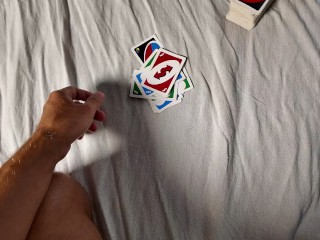 Stepmom lost her pussy in Uno to her stepson