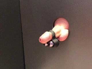 Hot Straight Guy Glory Hole Cock Vibrator Cum Shot