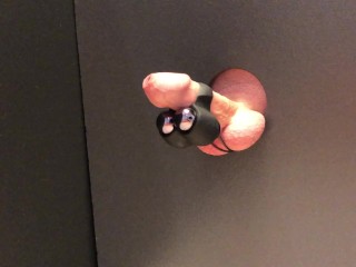 Hot Straight Guy Glory Hole Cock Vibrator Cum Shot