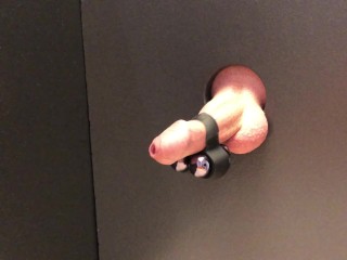 Hot Straight Guy Glory Hole Cock Vibrator Cum Shot