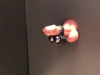 Hot Straight Guy Glory Hole Cock Vibrator Cum Shot