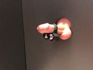 Hot Straight Guy Glory Hole Cock Vibrator Cum Shot