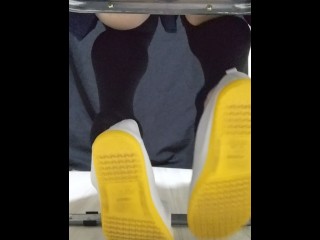 黒ニーソ＋トレンカという組み合わせで足フェチさんに見て貰う事にした！