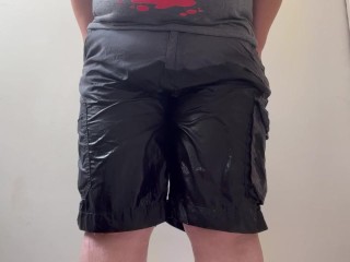 Desperately wetting shorts. Couldn't hold it!