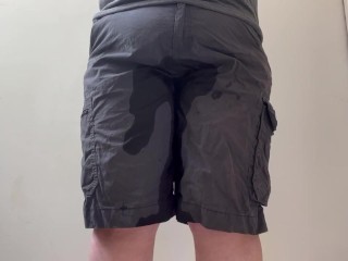 Desperately wetting shorts. Couldn't hold it!