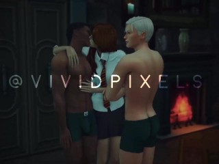 HERMIONE DOUBLE PENETRATION THREESOME SLYTHERIN | HARRY POTTER | SIMS 4