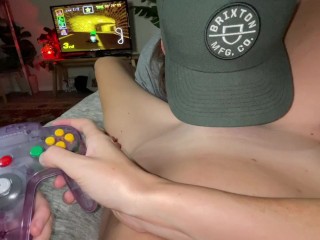 Mature Blonde Gamer Babe Gets Fingered, Blown, Eaten Out & Fucked Hard While Playing Mario Kart  POV