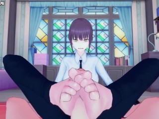 Chainsaw Man Makima Gives You A Footjob Hentai POV