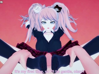 Danganronpa Junko Enoshima Gives You A Footjob Hentai POV