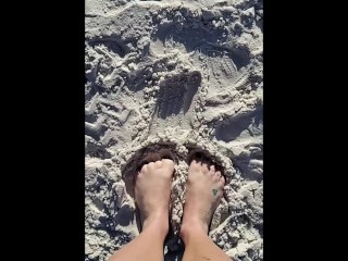 Little toes playing in the sand