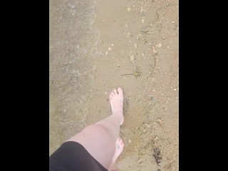 Little toes playing in the sand