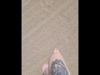 Little toes playing in the sand