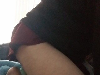 shy transfem humping stuffie to orgasm