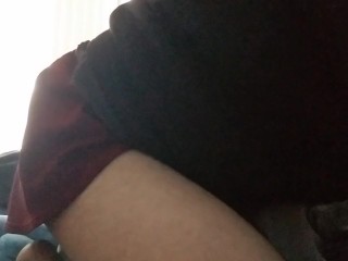shy transfem humping stuffie to orgasm