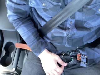 NUDE Risky Public Masturbation on the side of the HIGHWAY