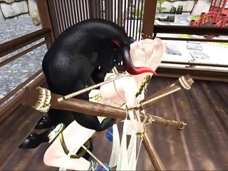 The horny girl from Cryptofantasy visits a shibari room fuck with a big cock